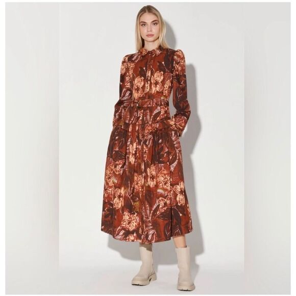 Walter Baker Jackie Autumn Dress in Sierra Bloom Sz M - Picture 1 of 16